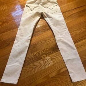 Hudson white skinny jeans